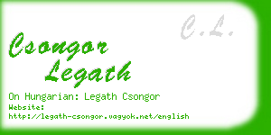csongor legath business card